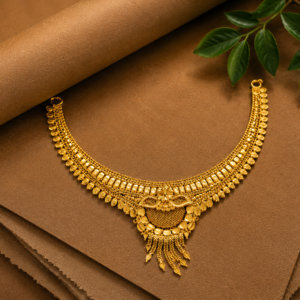traditional gold plated necklace set for women