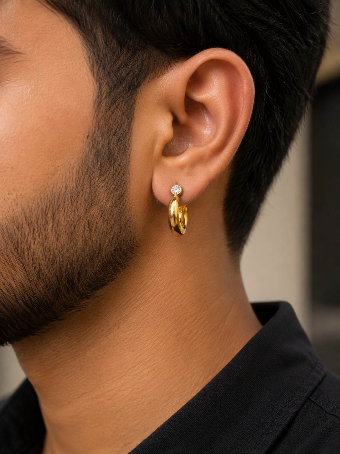 men’s gold plated bali earrings men’s gold plated bali earrings