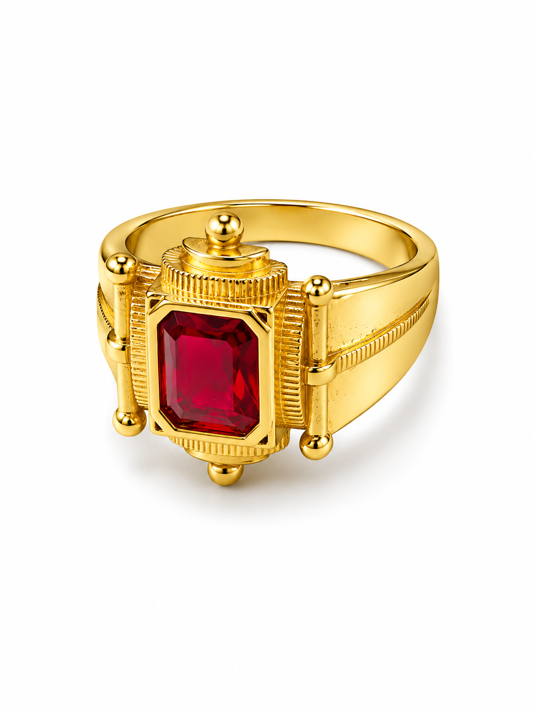 maharaja ruby stone gold plated rin maharaja ruby stone gold plated rin