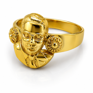 dr. b. r. ambedkar gold plated ring
