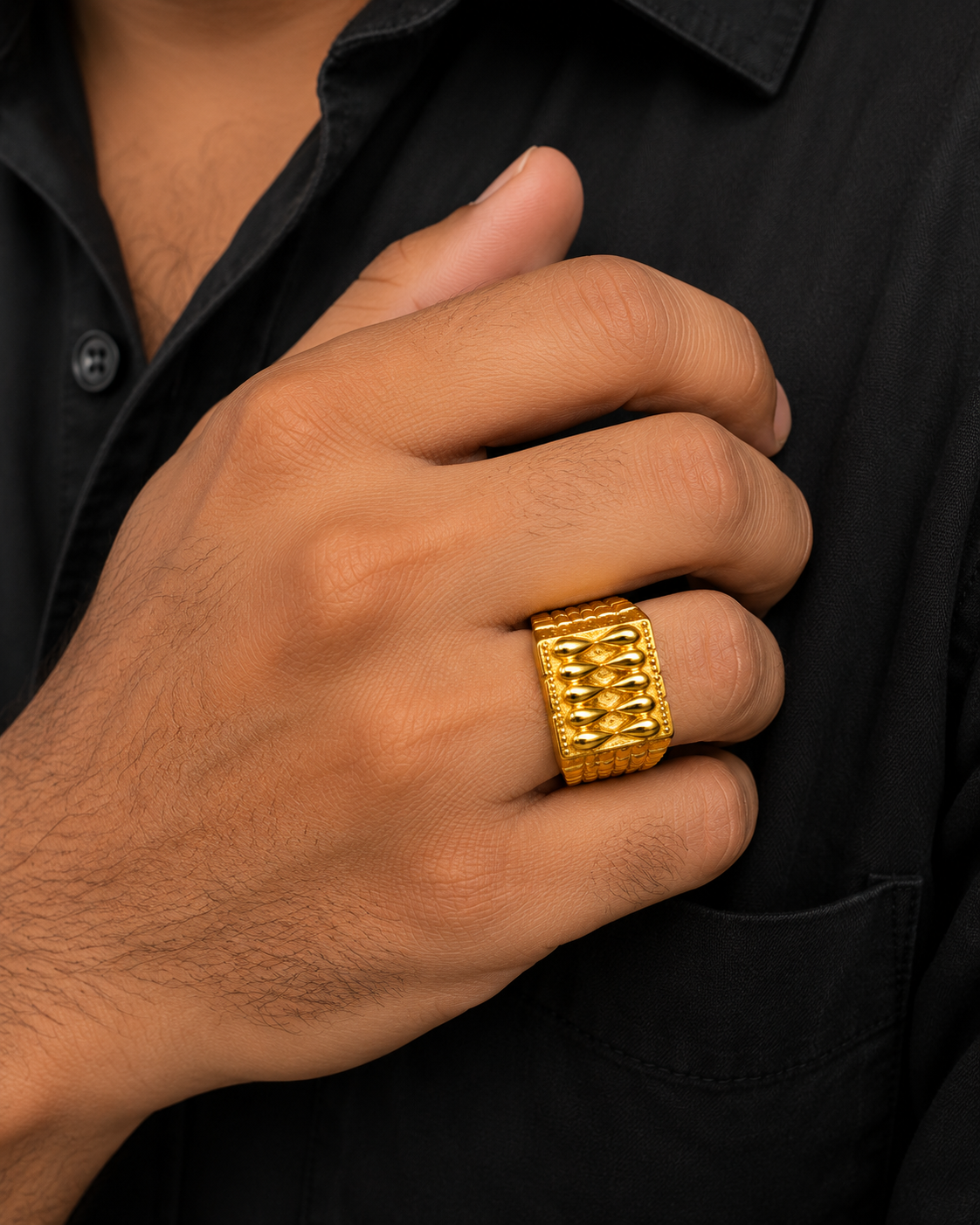 Bold Statement Ring for Men - Image 2