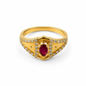 gold plated ruby stone ring for women 2 (copy)