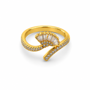 adjustable floral stone ring 30
