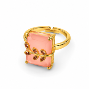 adjustable floral stone ring 30