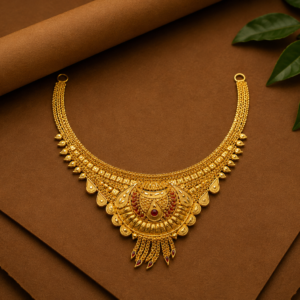 traditional gold plated necklace set for women 5