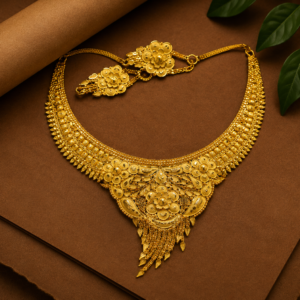 traditional gold plated necklace set for women 6
