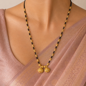Home gold plated long black beads mangalsutra (copy)