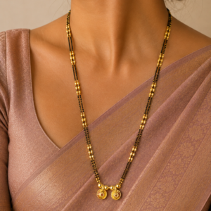 Home gold plated long black beads mangalsutra 2 (copy)