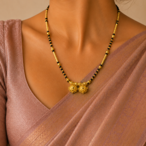 gold plated black beads short mangalsutra 2 (copy)