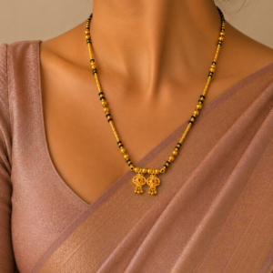gold plated black beads short mangalsutra 3 (copy)