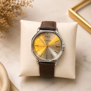 Home premium golden dial analog watch