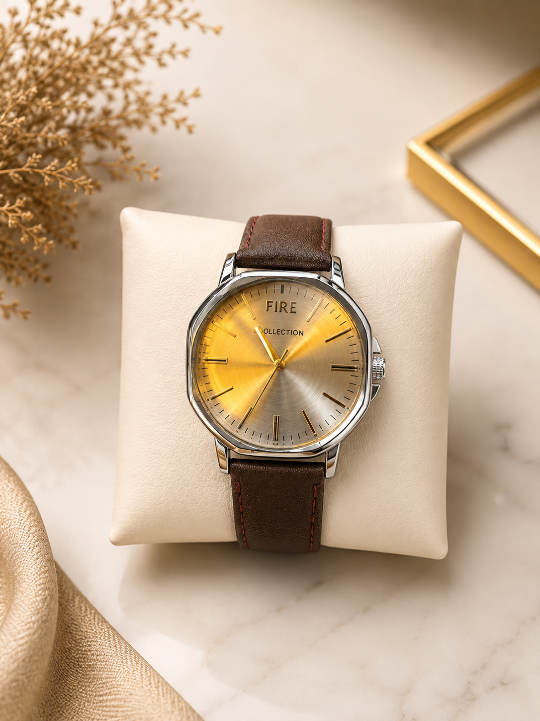 premium golden dial analog watch premium golden dial analog watch